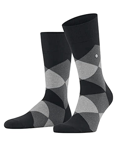 Burlington Herren Socken Clyde So Baumwolle gemustert 1 Paar, Schwarz Black 3000, 40-46 im Sale